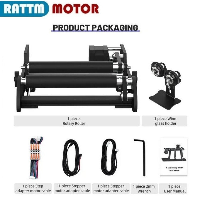 360° Y-axis Laser Rotary Roller Engraving Module for Cylindrical Objects glass