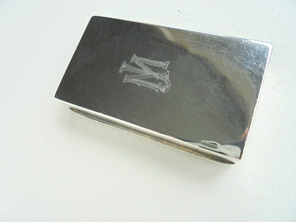 Sampson Mordan Silver Enamel Vesta Case 1889