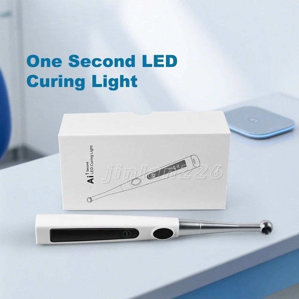 Dental Cordless LED Curing Light 4 Modes 1 Second Light Lamp Metal Head