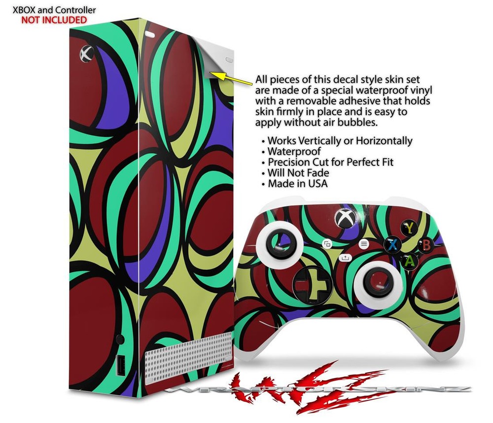 Skin Wrap for XBOX Series S Console Controller Crazy Dots 04