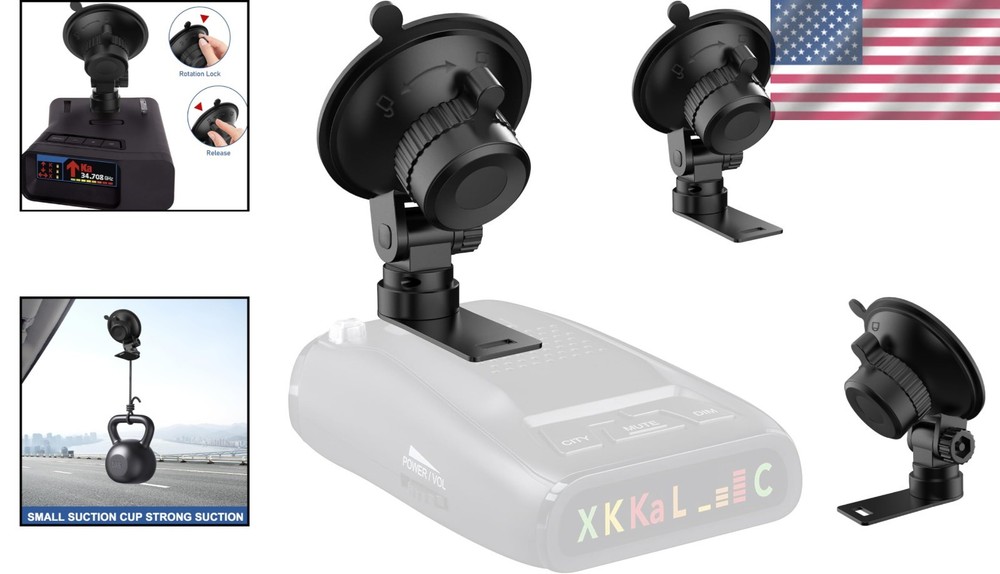 Secure Radar Detector Mount with Strong Suction for Uniden Models Easy Install