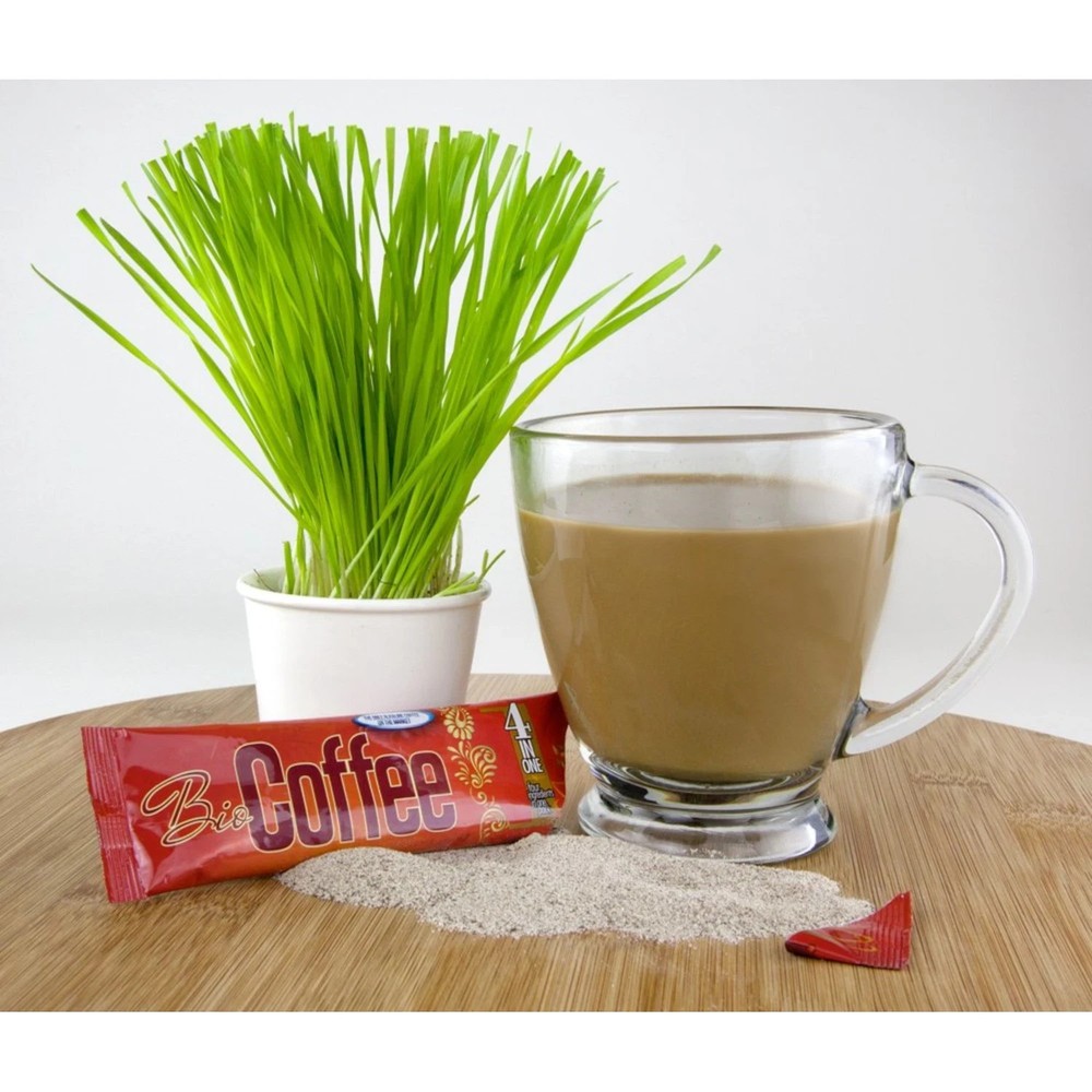 Instant Bio Coffee, Alkaline, with Wheatgrass & Chicory root, 16 Packets