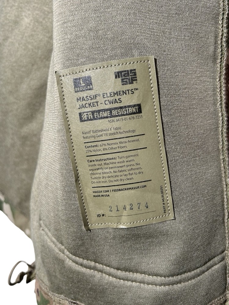 Massif Elements FR Softshell Jacket & Pant MULTICAM Air Force CWAS LARGE REGULAR