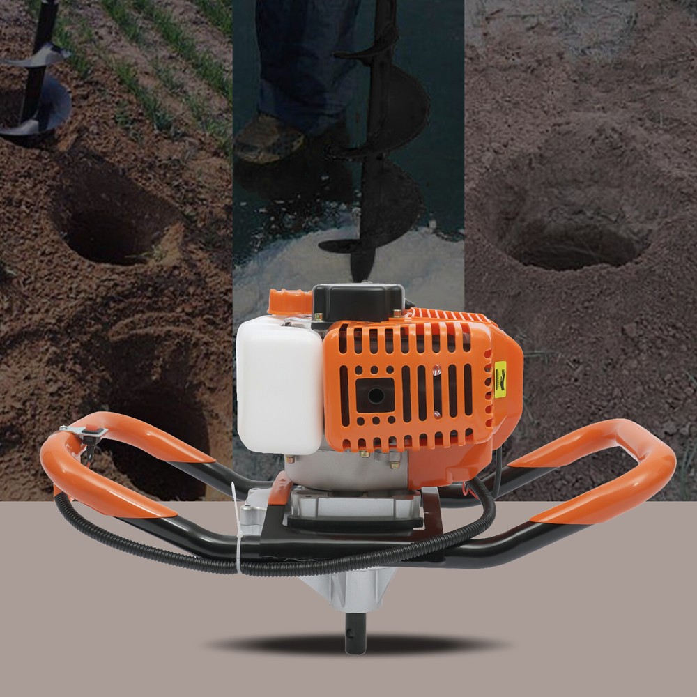 52CC 2-Stroke 7500RPM Gas Powered Earth Auger Digging Machine Post Hole Digger