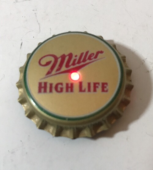 Miller High Life Bottle Cap Pin Lights Up