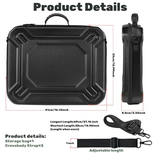 Starlink Mini Case-Durable PU Case with Custom Grooves Shoulder Strap & Handle