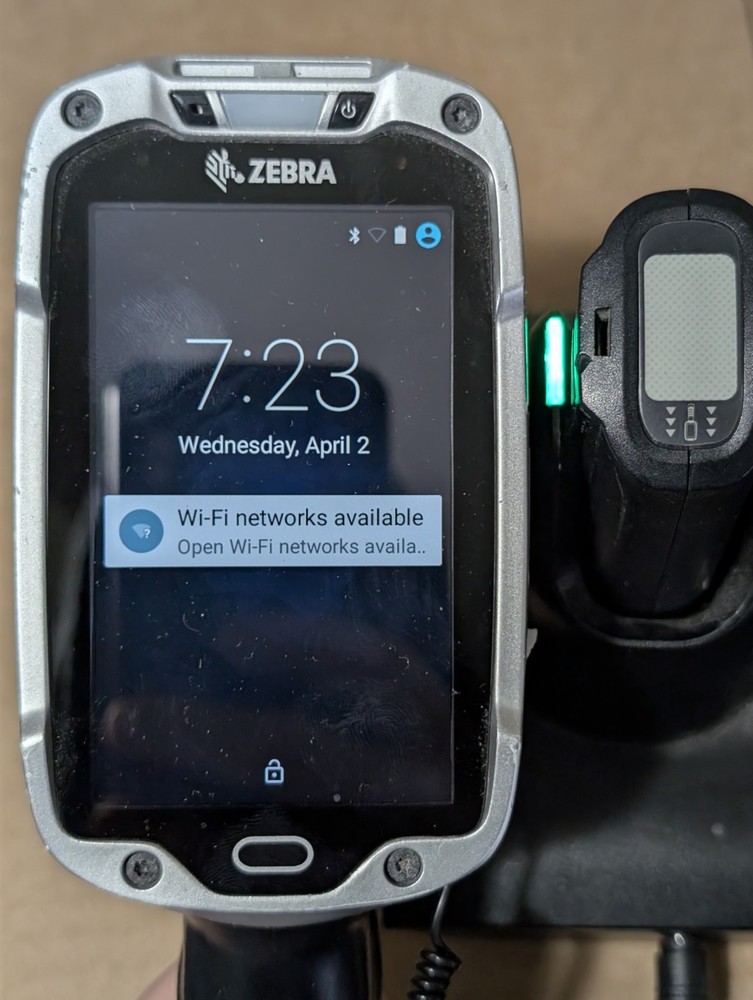 Zebra TC8000 Mobile Computer ShareCradle 4 Batteries Power Supply Tested