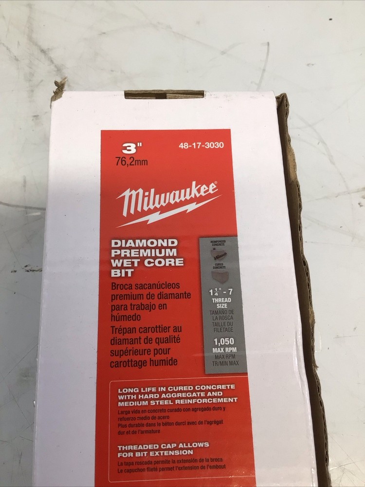 Milwaukee Tool 48-17-3030 3" Diamond Premium Core Bit