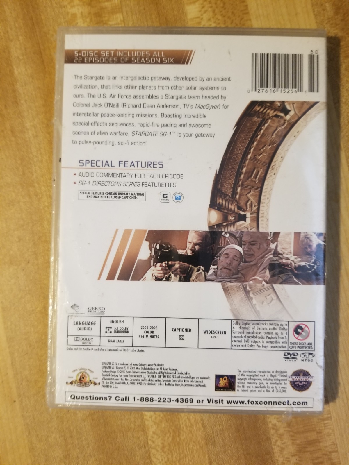 Stargate SG-1: The Complete Season 6 DVD New/ Sealed