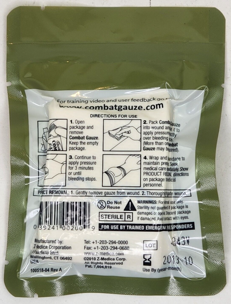 QC Emergency Wound Bandage Gauze 1013