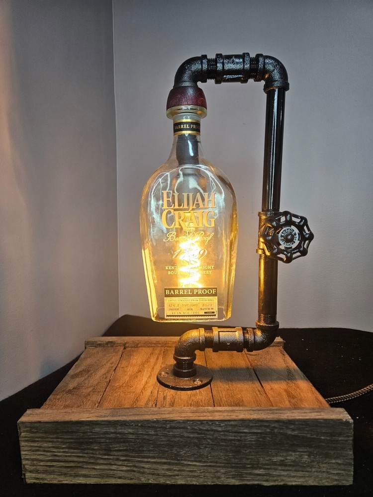 Elijah Craig - Rustic Bottle Bar Lamp Light Decor