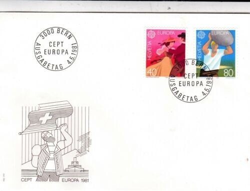 Switzerland 1981 Europa FDC Bern cancel unaddressed VGC