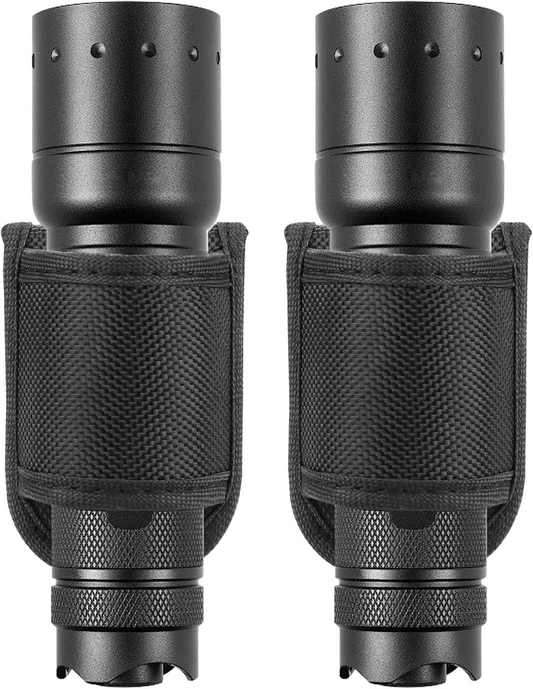 Flashlight Holster for Duty Belt, Open Top D Cell Compact Light Holder Case, Nyl