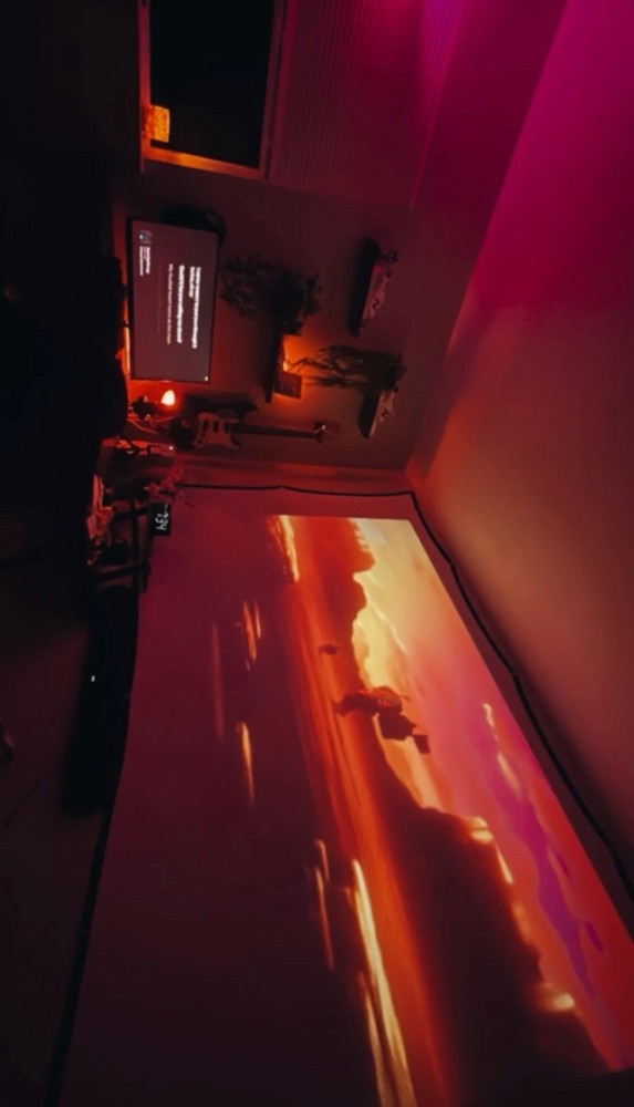 entire phillips hue room set up,