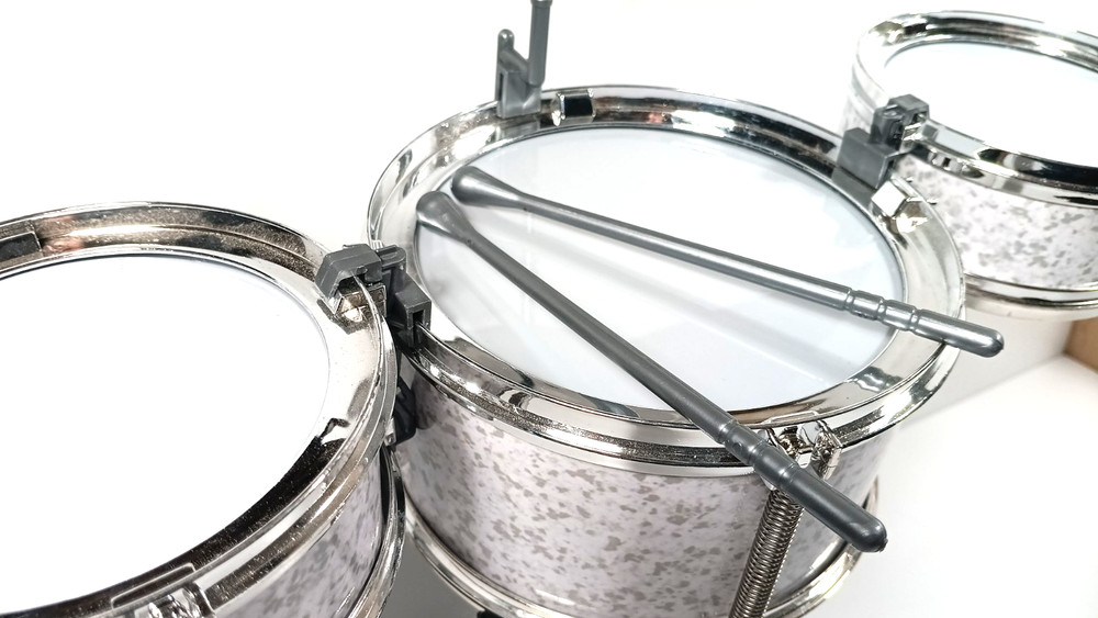 Westminster Desktop Drum Set Silver Color New open Box