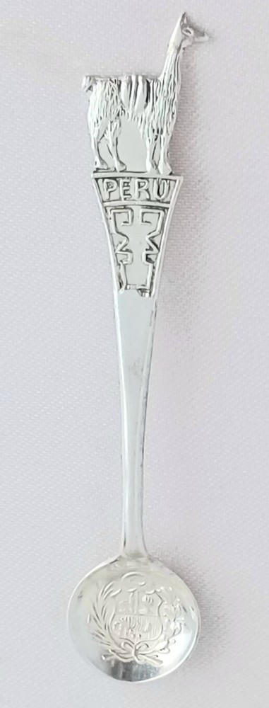 Peru Sterling Souvenir Figural Llama Design Salt Spoon(s)