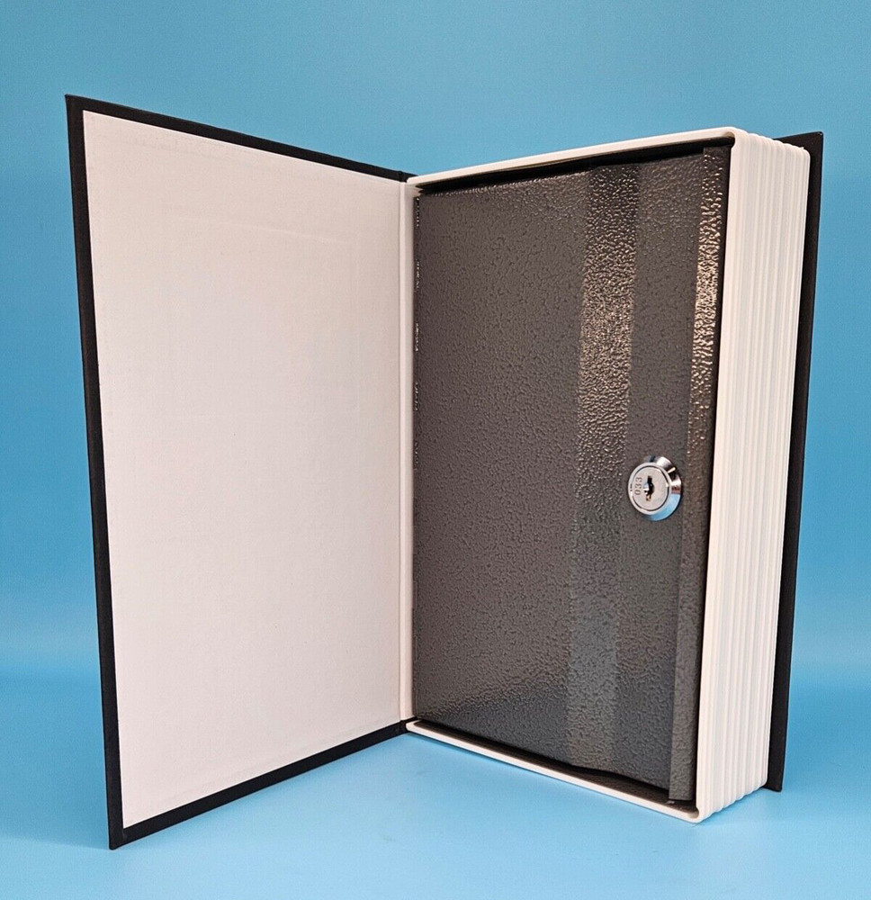 Locking Book Safe Secret Hidden Compartment Valuables Storage Stash Hide-Away
