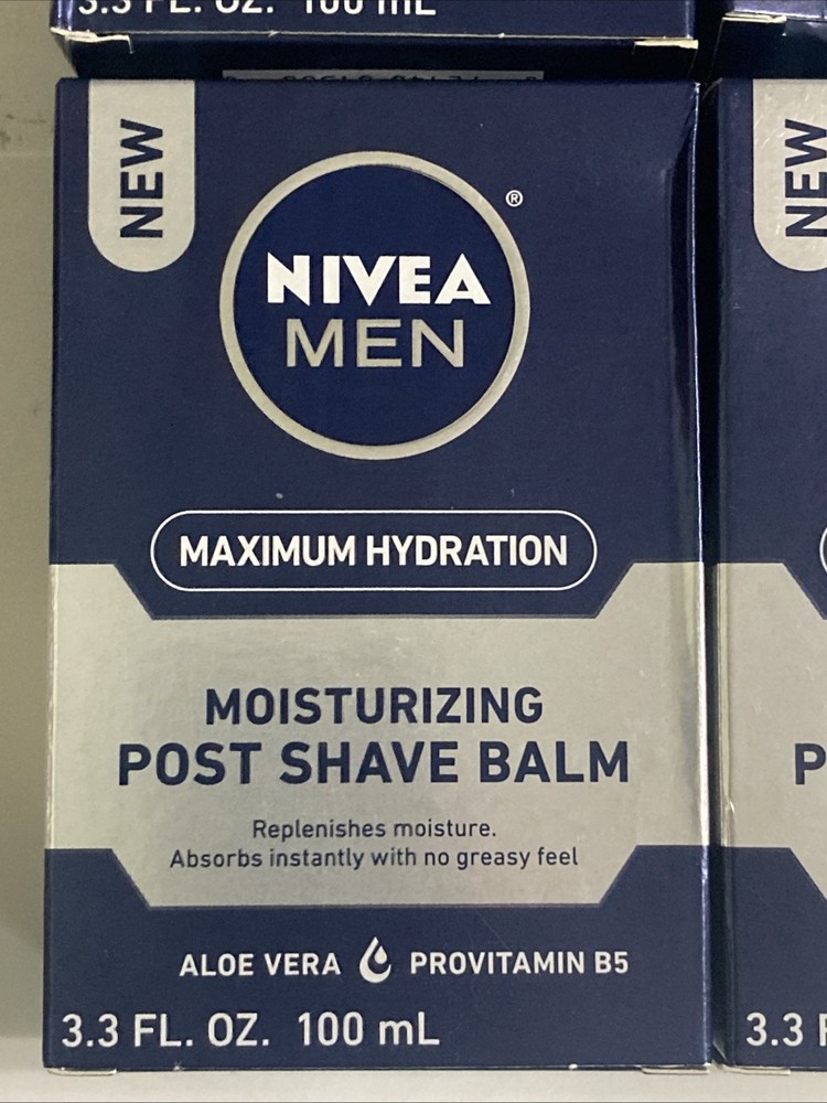 4 PACK NIVEA Men Maximum Hydration Moisturizing Post Shave Balm - 3.3 oz