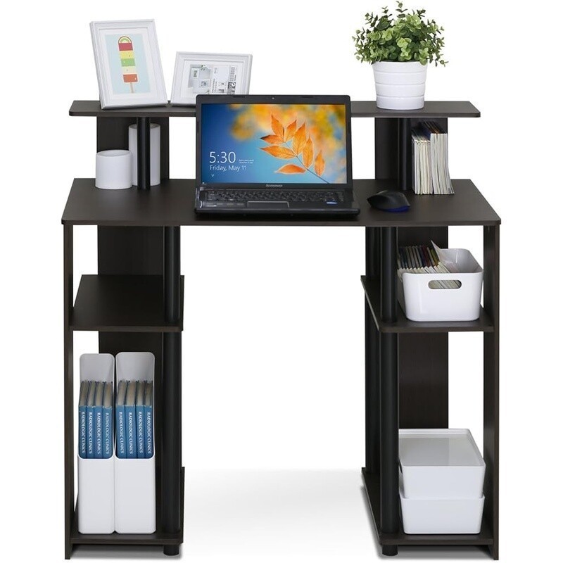 Compact Computer Desk Sturdy Lightweight Easy Assembly Home Office Study Durable