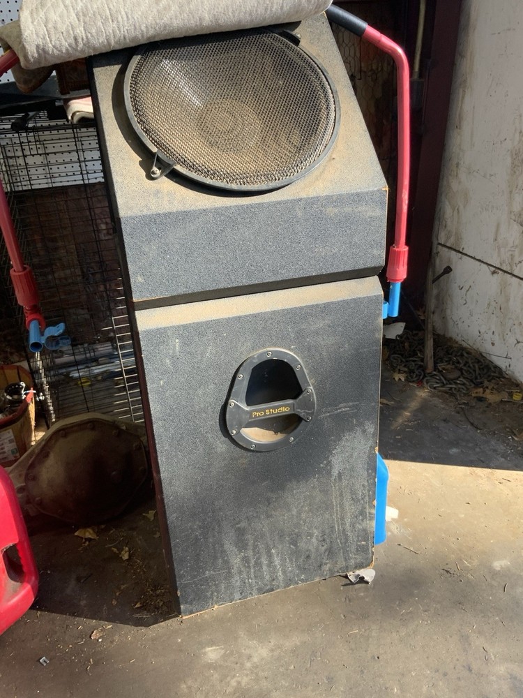 Pro Studio PA Speaker Passive Wired Black Wood Metal Rectangular Cabinet