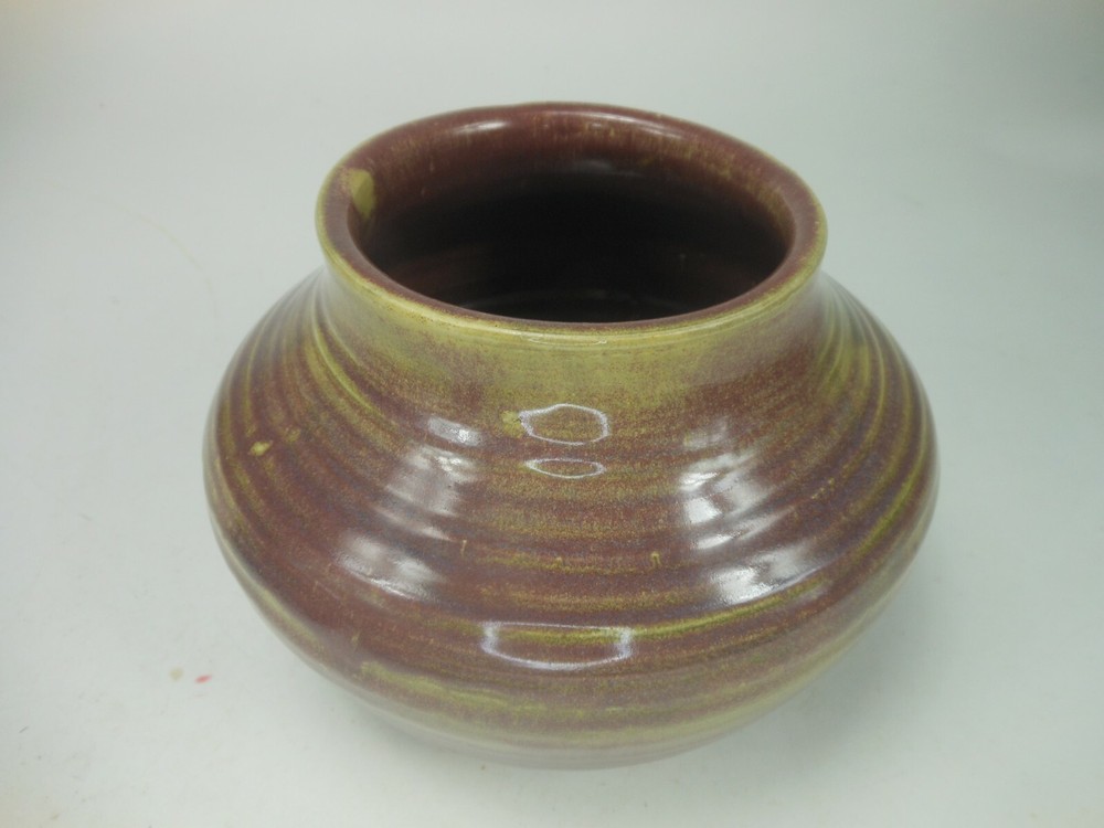 Studio Pottery Vase Hand Crafted Turned 4 3/4"