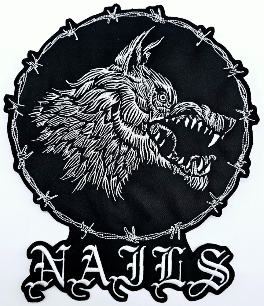 NAILS WOLF LOGO EMBROIDERED BACKPATCH