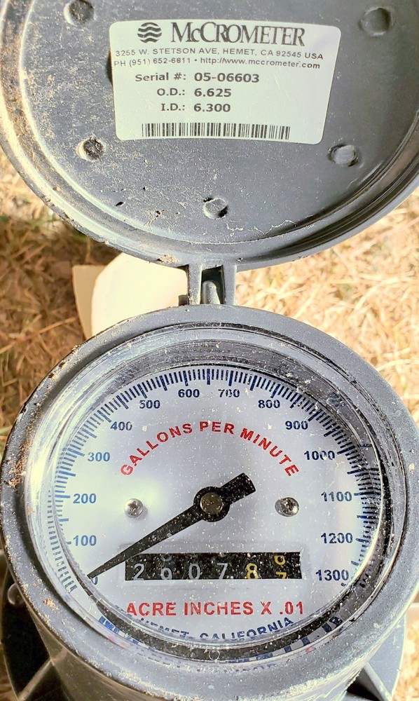 6" McCrometer Saddle Flow Propeller Flow Meter - OD = 6.625 in