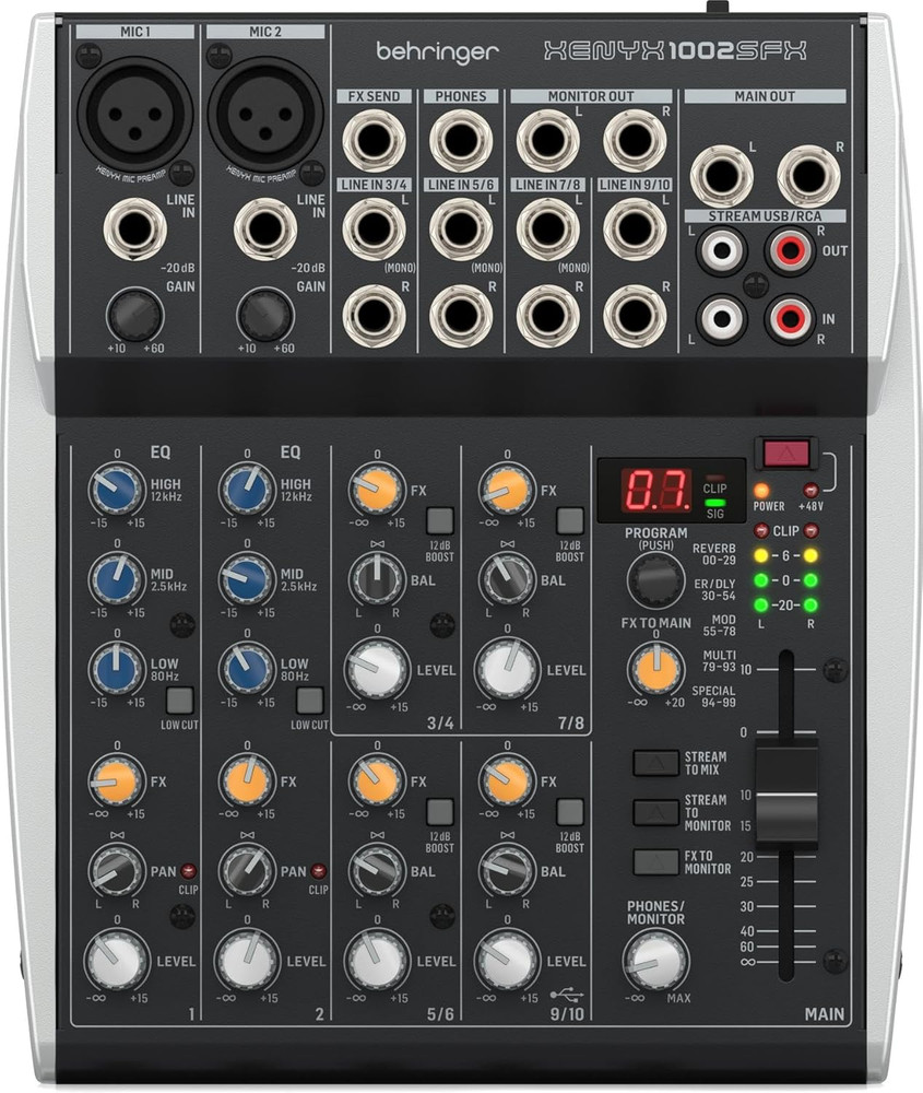 Xenyx 1002SFX 10-Channel Analog Streaming Mixer