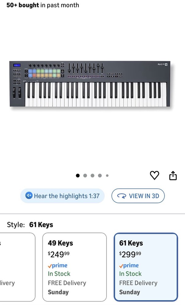 Novation FLkey 61 USB FULL SIZE MIDI Keyboard Controller for FL Studio