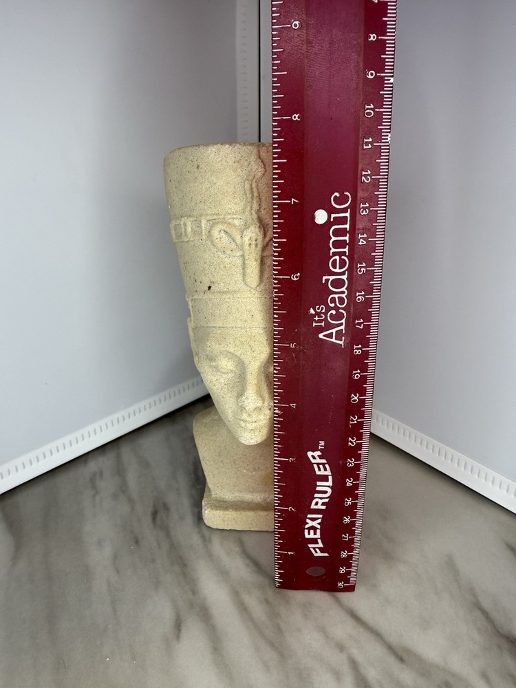 Authentic Egyptian Nefertiti Sand Stone Carved Bust
