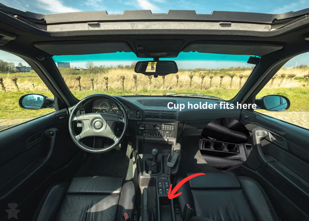 BMW 5 series E34 Cup holder insert