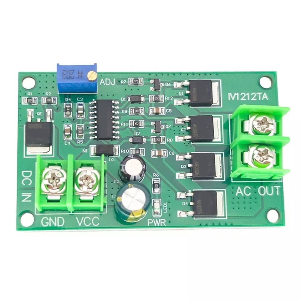High Current Handling DC to AC Inverter with Square Wave Signal Generation