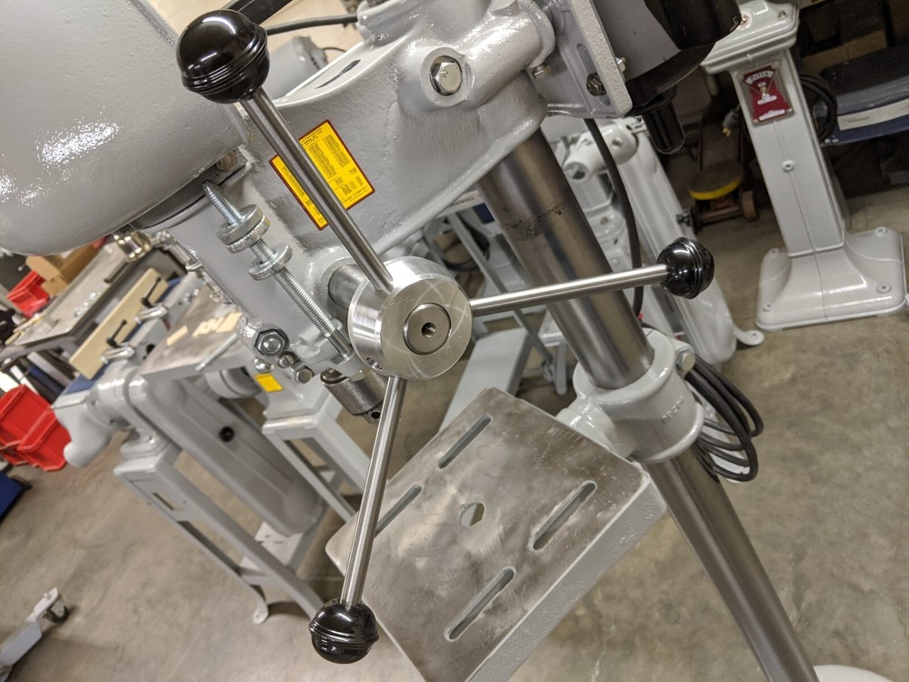 DELTA "DP220" DRILL PRESS - THREE SPOKE HUB AND HANDLE CONVERSION