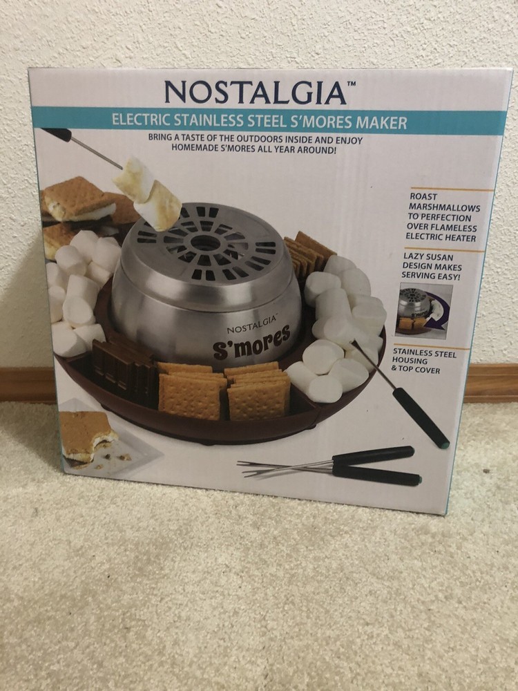 nostalgia electronic stainless steel s’mores maker