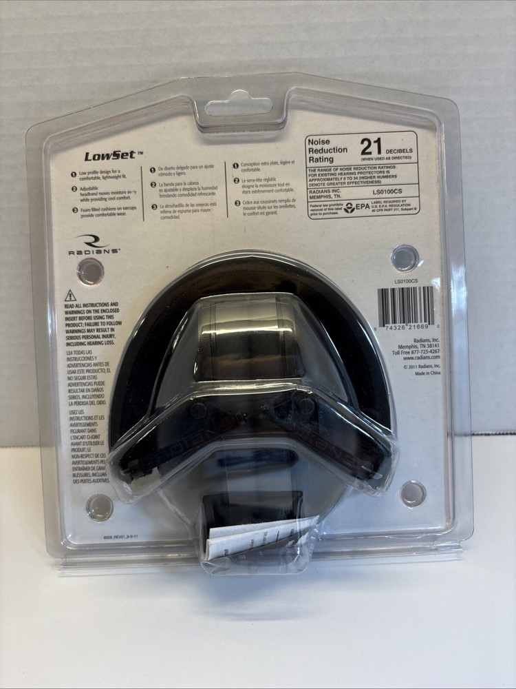 Radians Noise Reduction Rating 21 Earmuffs