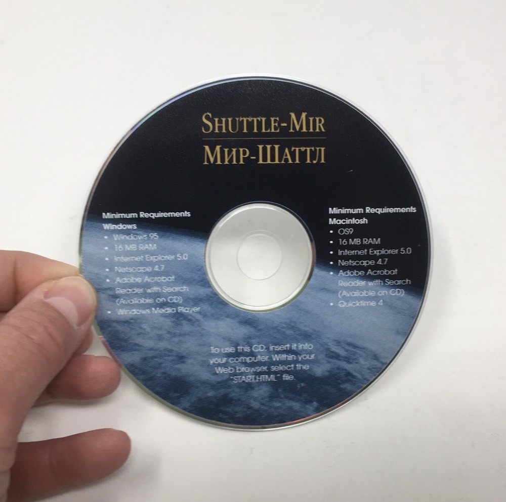NASA ISSUED SHUTTLE-MIR PROGRAM CD ROM, SOVIET UNION, RUSSIA (NASA SP-2001-4603)