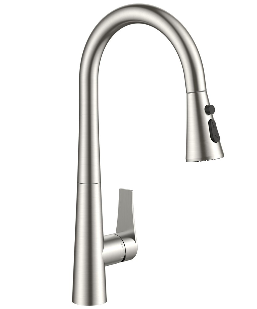 High Kitchen Faucet with Pull Down Sprayer Brushed Nickel, High Arc Stainless...