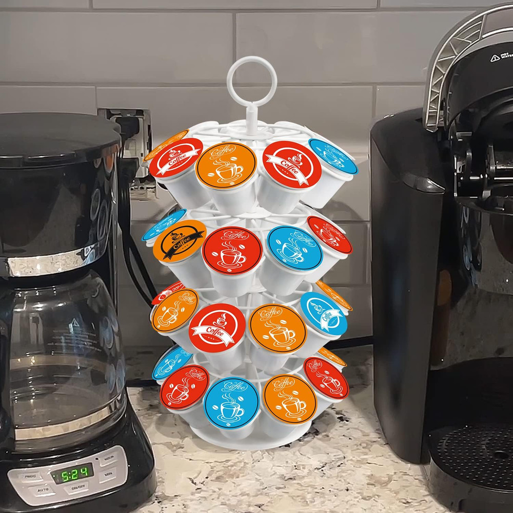 Coffee Pod Carousel Holder,Compatible with K-Cups Organizer Compatible with 36 C