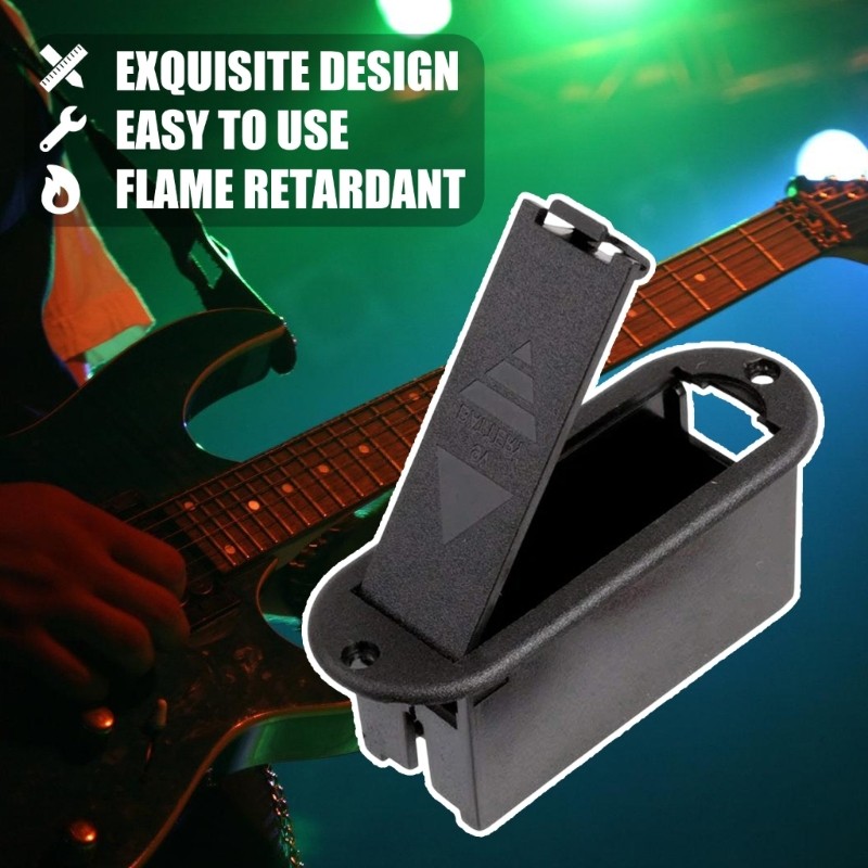ABS Plastic 9V Battery Box Design for Guitar Electronics Push Button Access