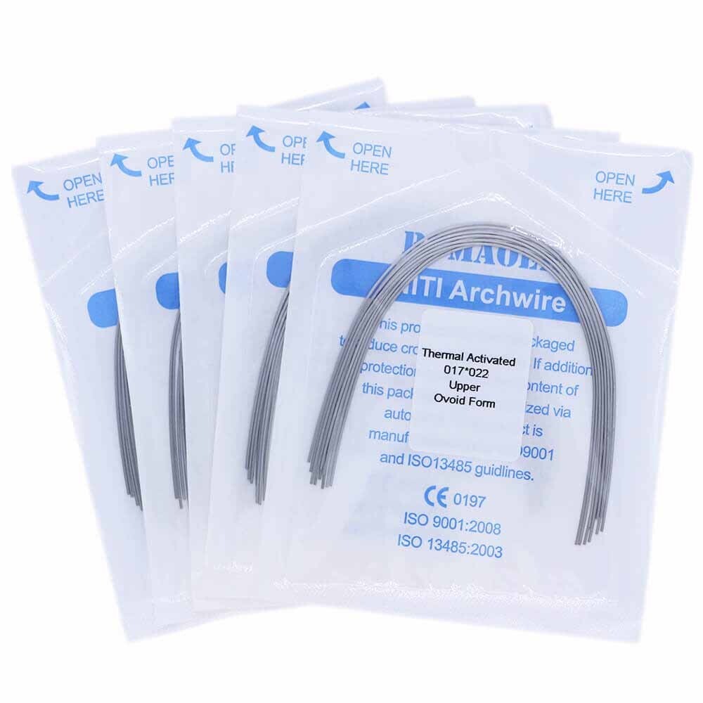 Dental Orthodontic Niti Arch Wire 17x22 Thermal Activated Upper Rectangular