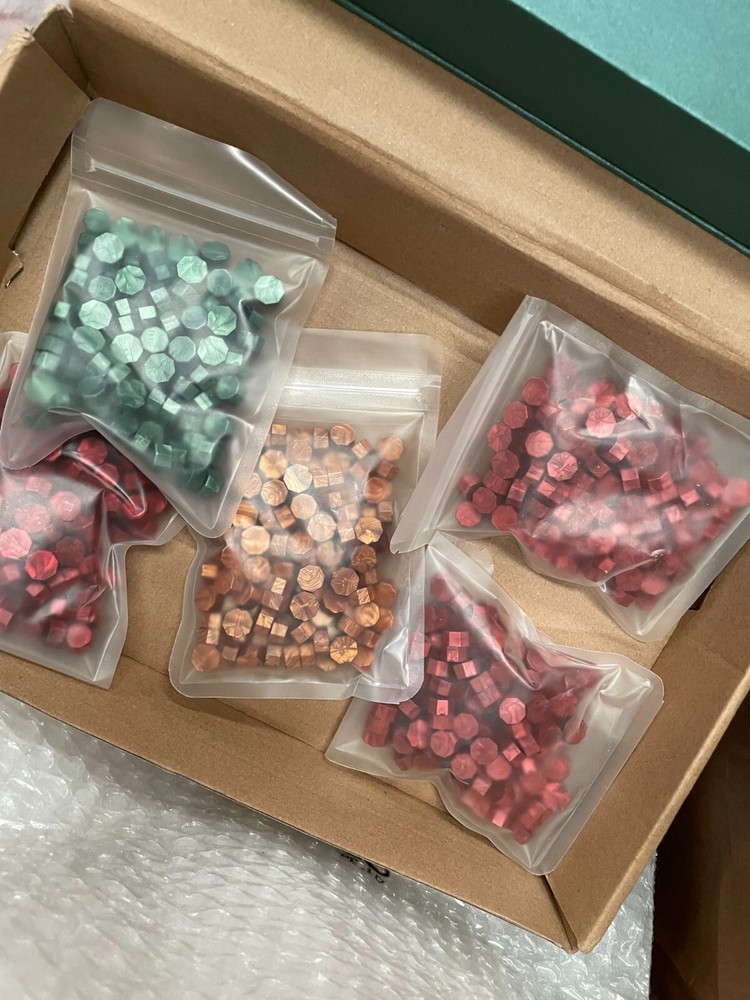 Wax Seal Stamp Kit + Assorted Wax Beads - "D&J"