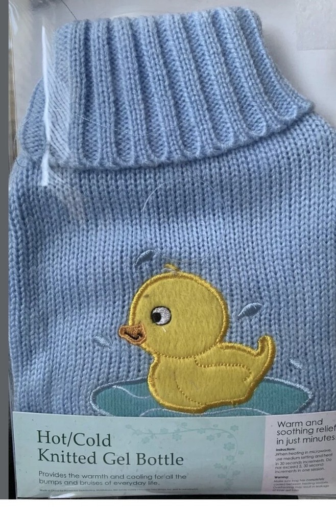 Hot/Cold Knitted Gel Bottle In 6 Patterns NIP!