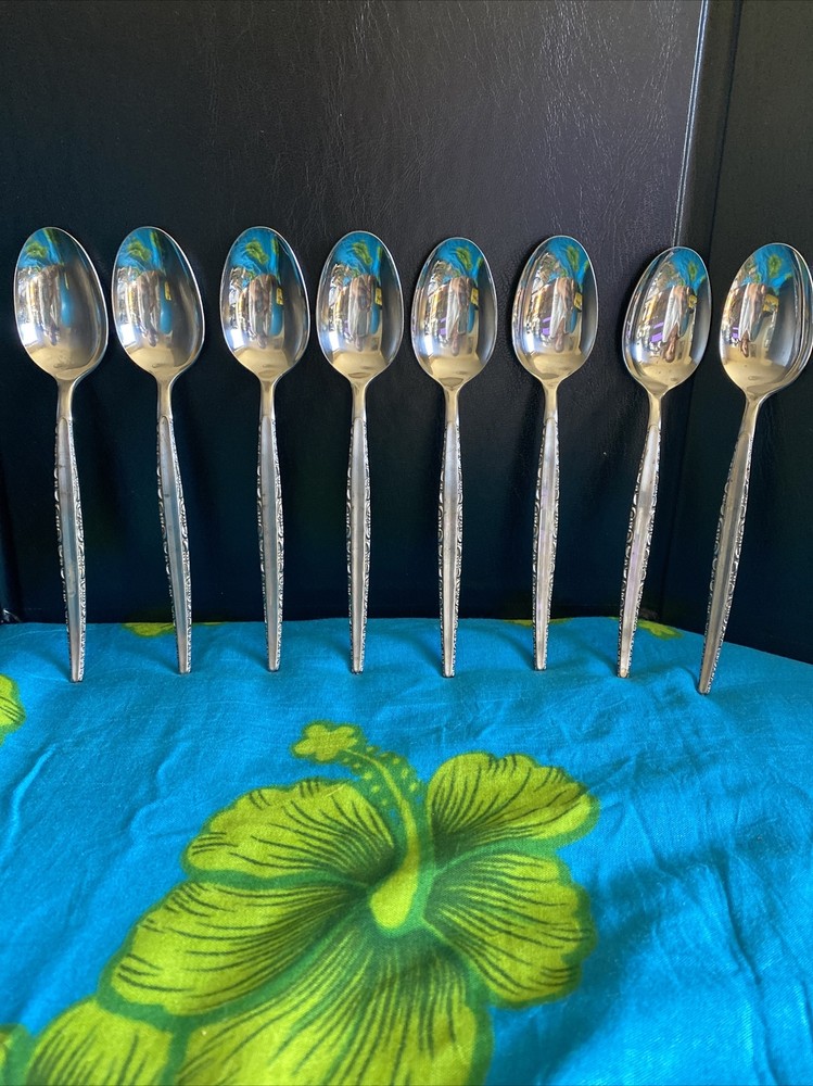 8 Vintage Ekco Eterna ENDOWMENT Stainless Flatware Japan