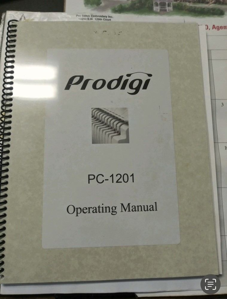 Prodigi comercial embroidery machine