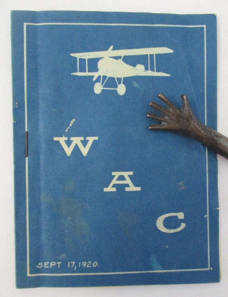 WRIGHT AERONAUTICAL (WAC) 1920 Dance Card Booklet