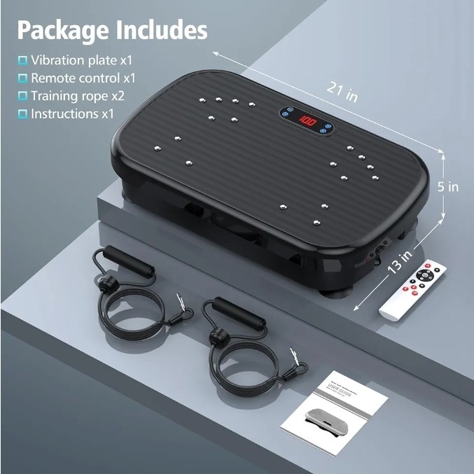Vibration Plate Exercise Machine, Vibration Plate for Lymphatic Drainage 330 Lbs