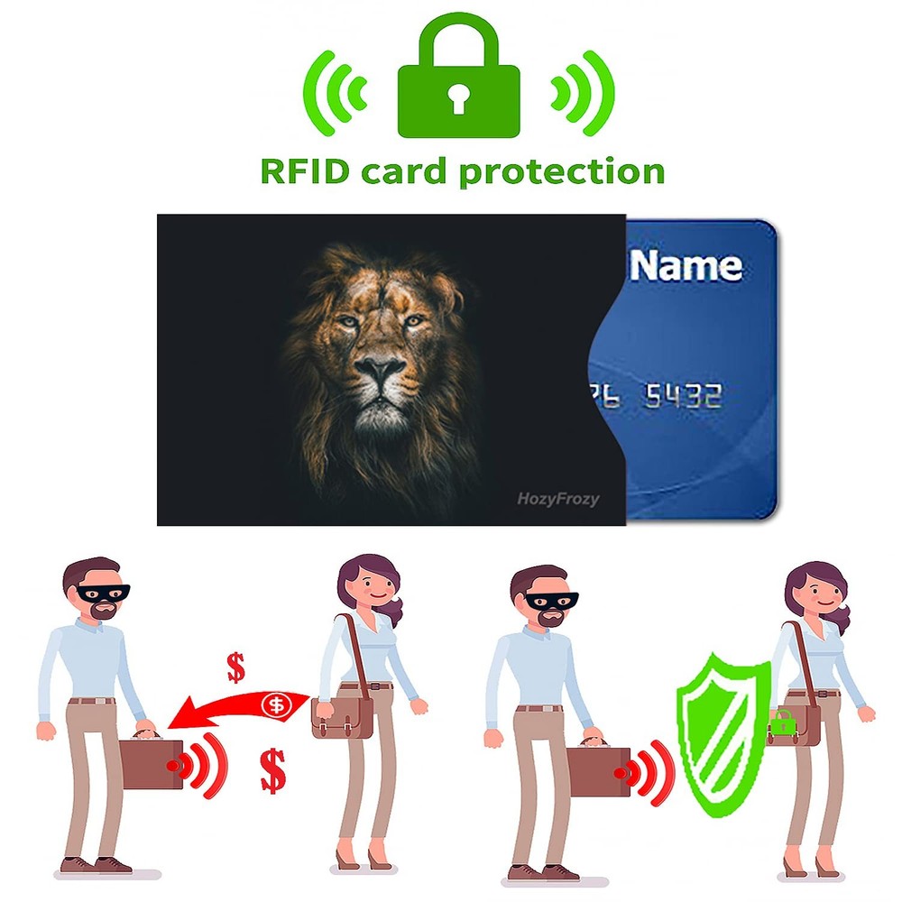 HozyFrozy 8 RFID Blocking Sleeves, Credit Card Protector, Multicolor