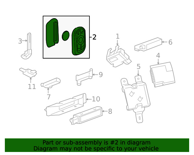 Genuine GM Keyless Entry Transmitter 13547571