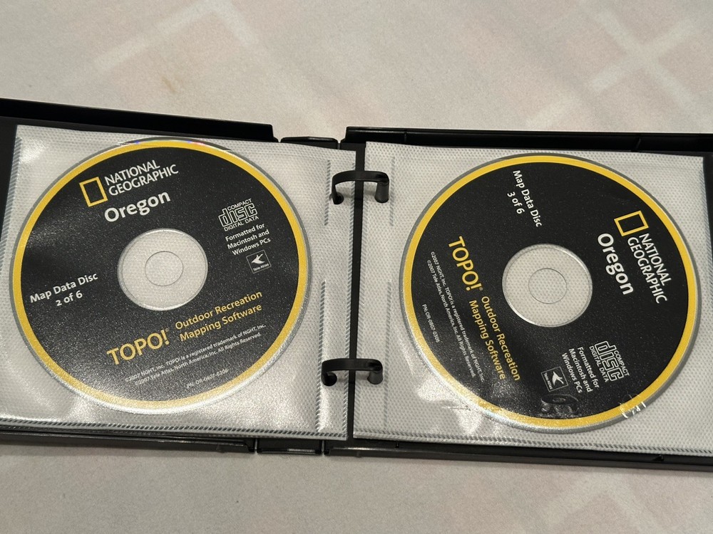 National Geographic Topo CD Software Mapping for Oregon