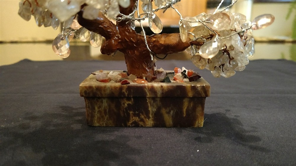 Copper Wire Art Deco Tree with Marble Base 6"